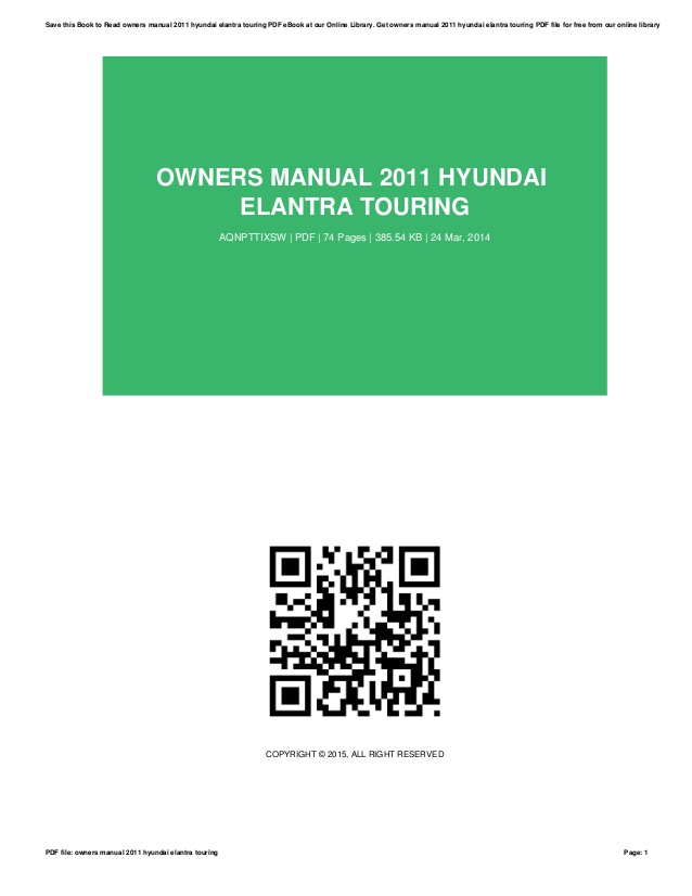 Hyundai elantra owners manual pdf